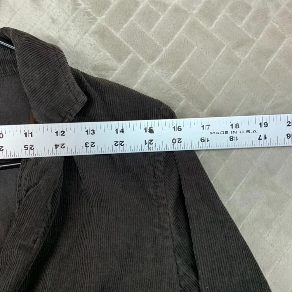 J Crew Womens 6 Corduroy Blazer Jacket Dark Brown Button Front 100% Cotton - Picture 6 of 15